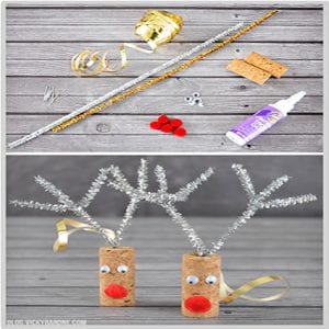 Cork Reindeer Ornaments