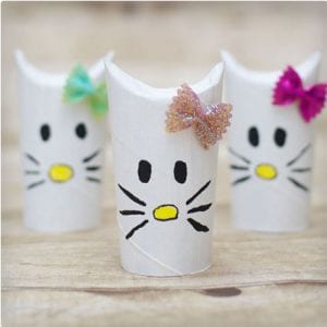 Hello Kitty Toilet Paper Roll Craft