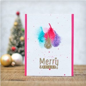 Winter Holiday Watercolor Stamping