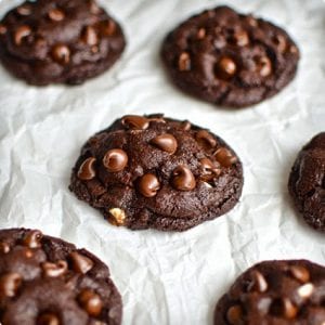 Flourless Chocolate Chocolate Cookies