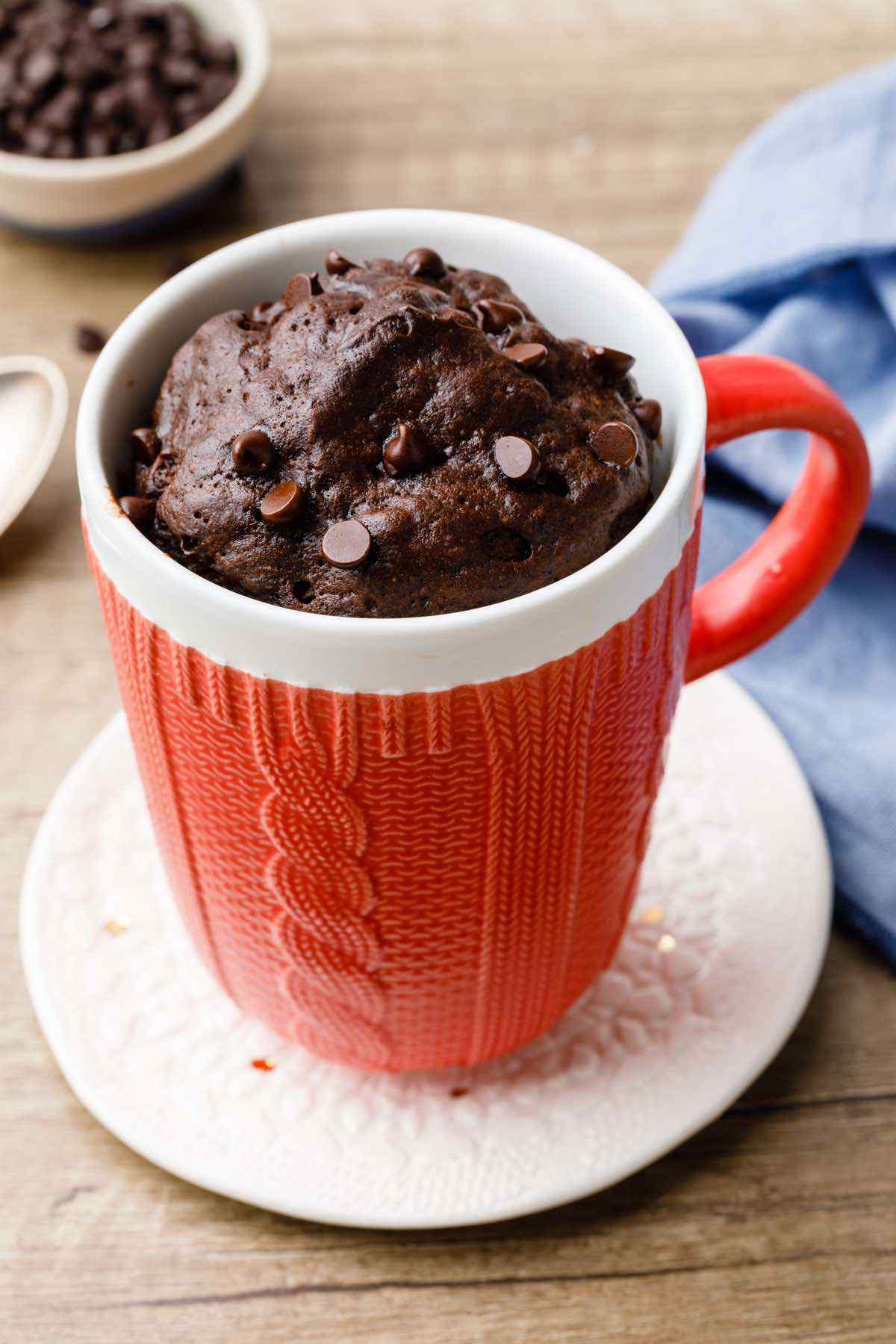 Easy 3-Minute Double Chocolate Mug Cake (ermahgerd!) - Miss Wish