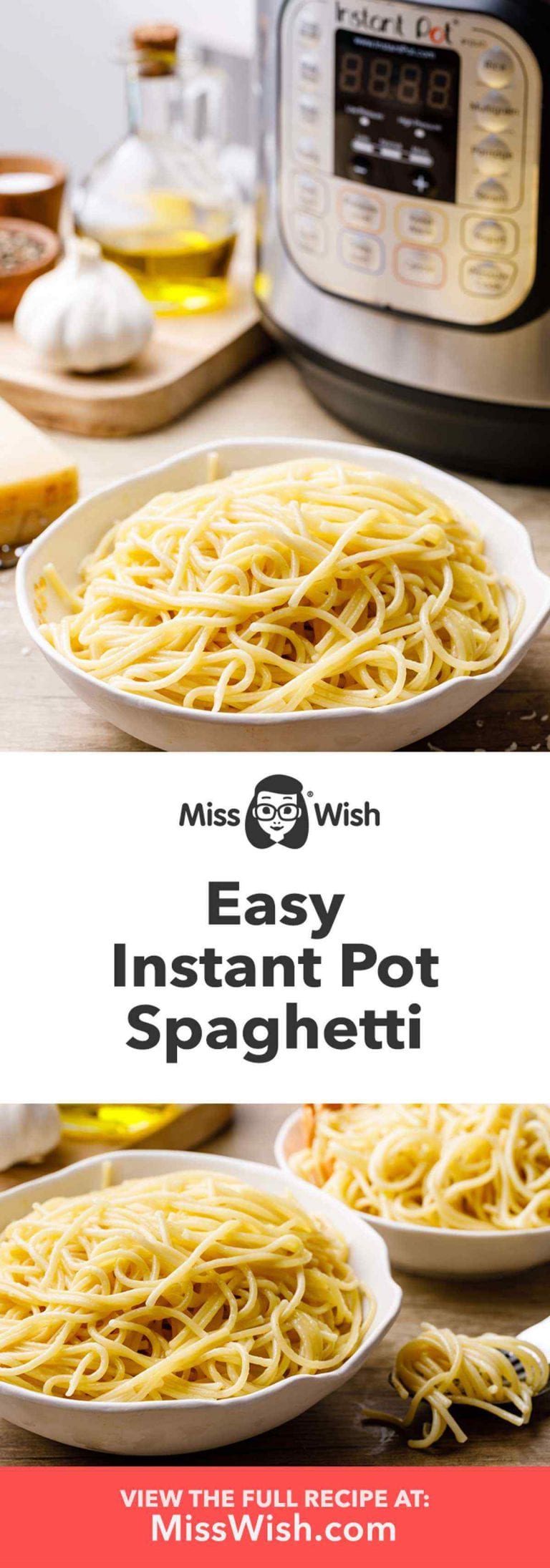 Easy Instant Pot Spaghetti (Noodles Only Recipe) Miss Wish