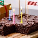Double Chocolate Almond Flour Sheet Birthday Cake