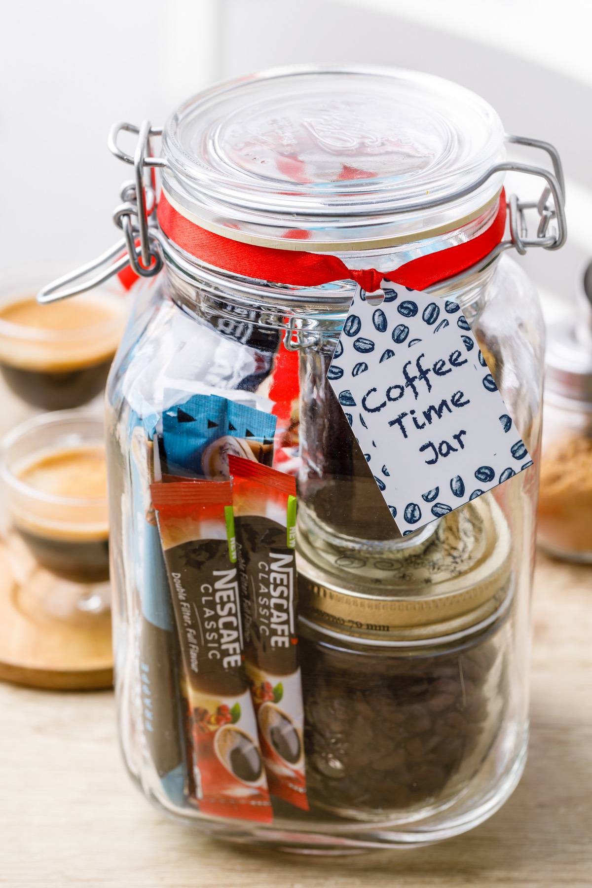 Coffee Kit in a Jar Good DIY Gift for Coffee Lovers