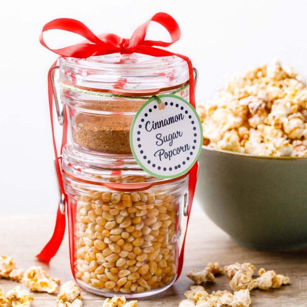 Cinnamon Sugar Popcorn Kit - Easy Diy Popcorn Gift Idea - Miss Wish