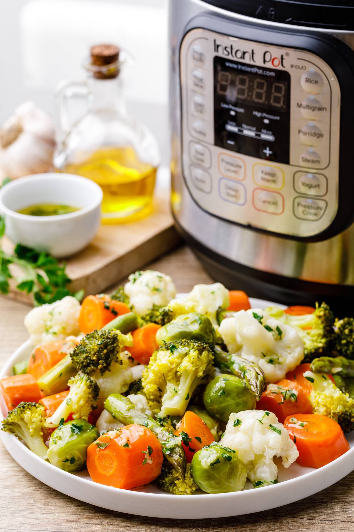 Easy Instant Pot Steamed Vegetables - Step by Step How To - Miss Wish