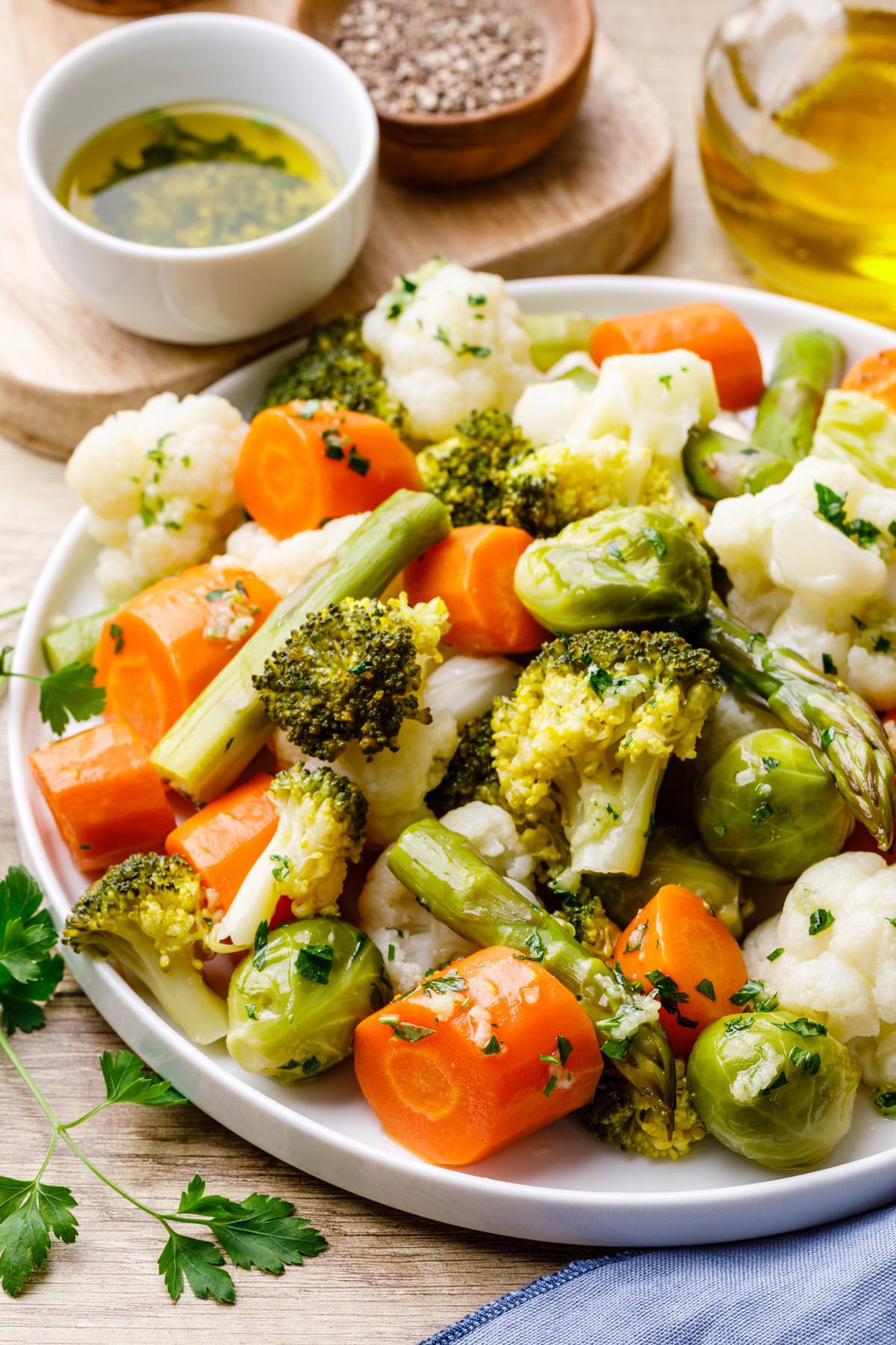 Instant Pot Steamed Broccoli and Cauliflower