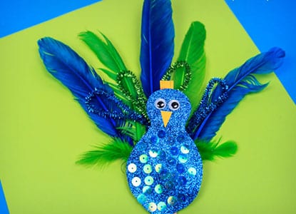 Pipecleaner Feather Peacock Craft