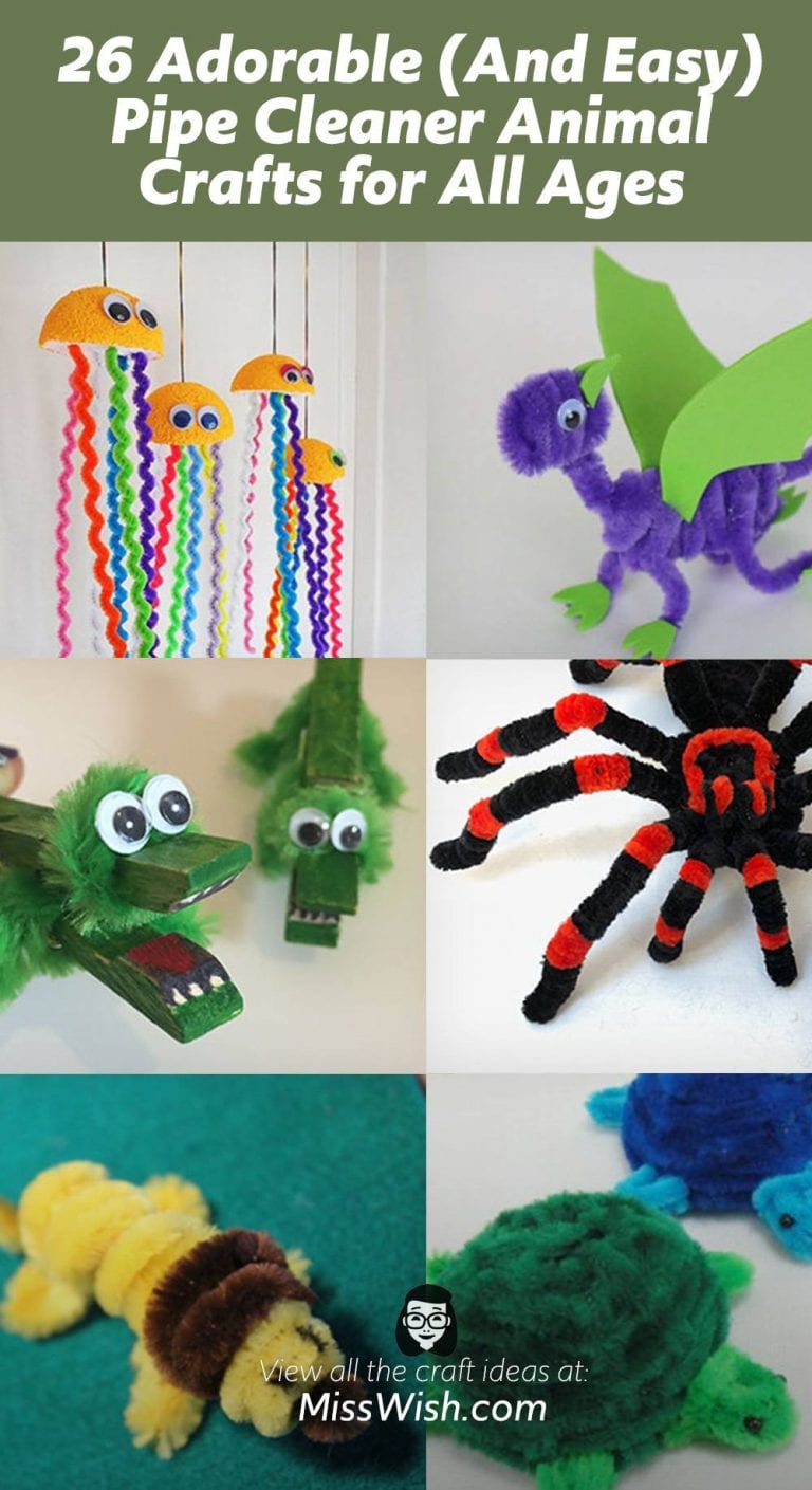 26 Adorable (And Easy) Pipe Cleaner Animal Crafts for All Ages - Miss Wish