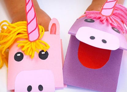 Unicorn Paper Hand Puppet
