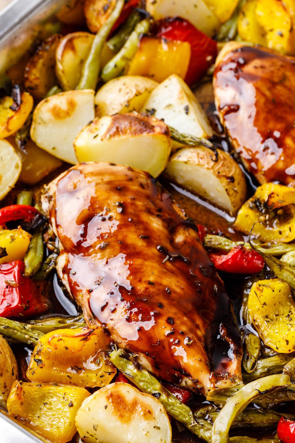 Oven-Baked Sheet Pan Balsamic Chicken for an Easy Meal - Miss Wish