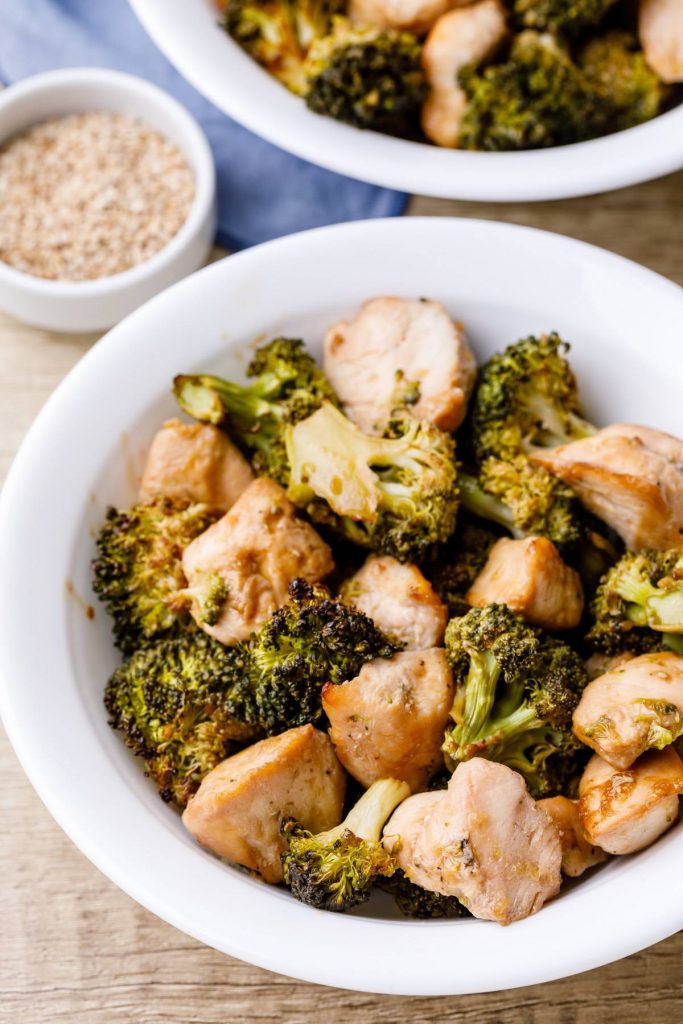 Quick and Easy Baked Sheet Pan Chicken and Broccoli - Miss Wish