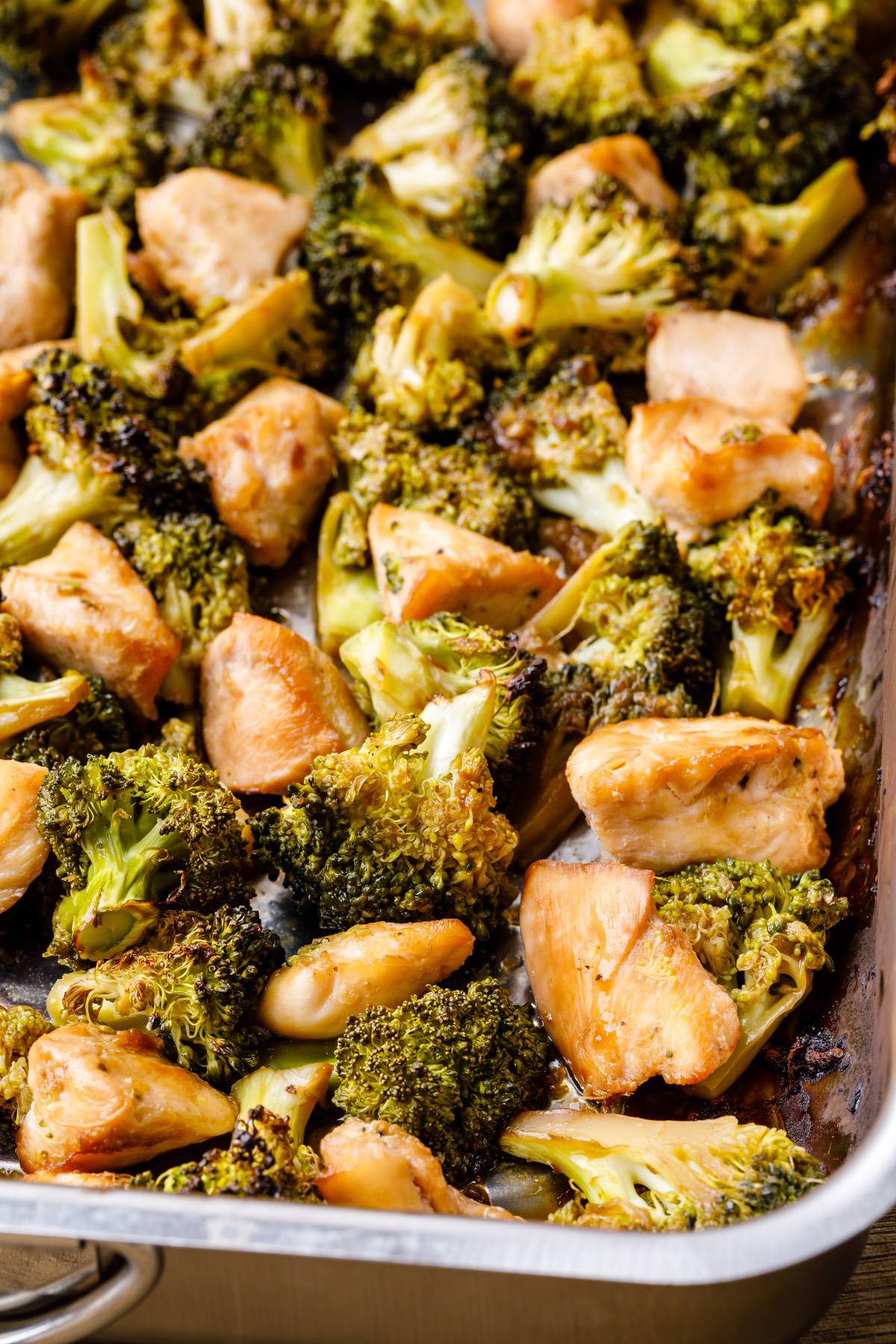 Baked Sheet Pan Chicken And Broccoli Recipe