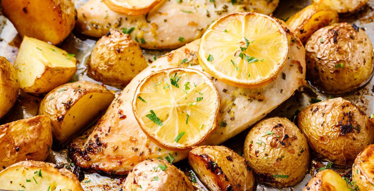 Sheet Pan Lemon Chicken - Miss Wish