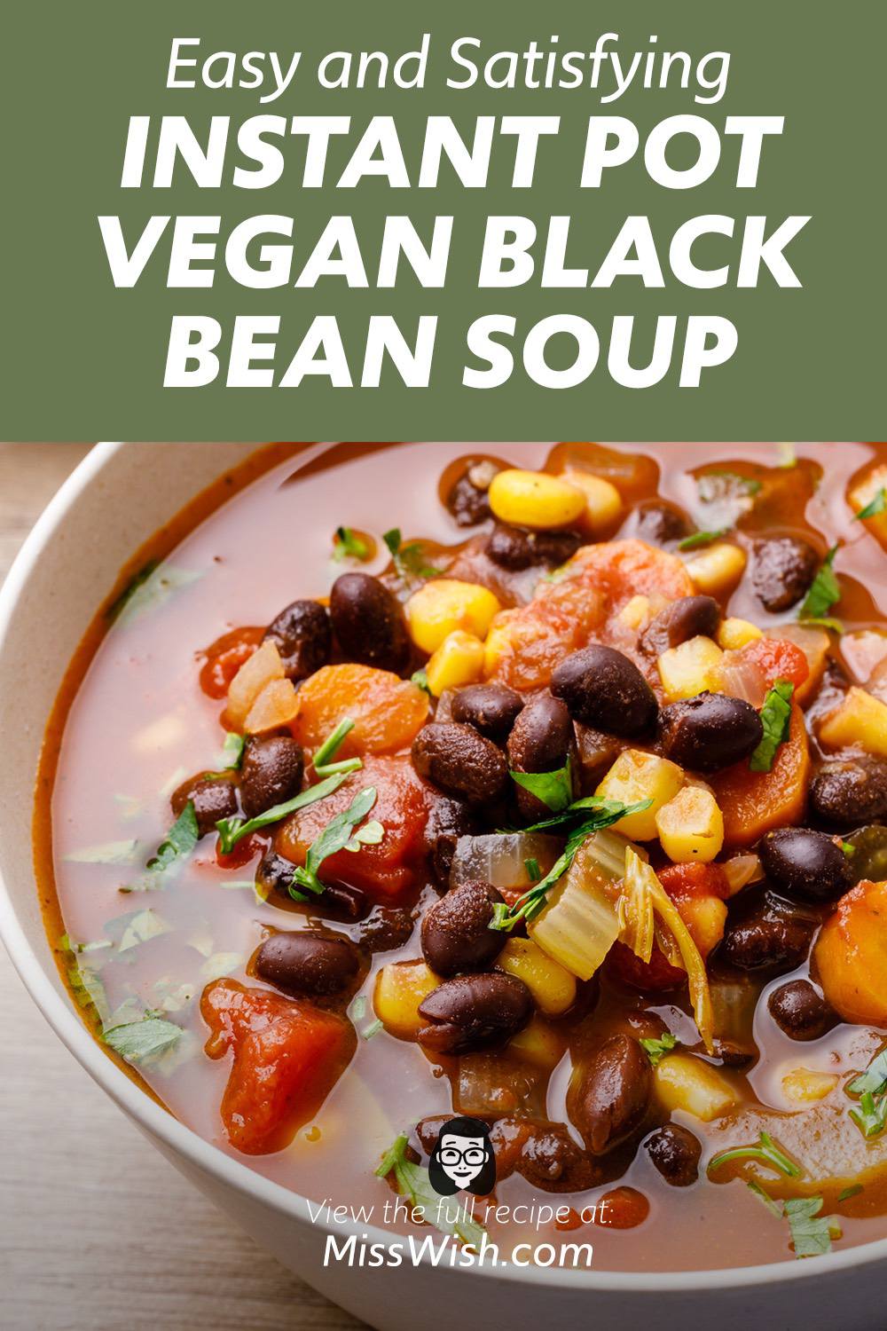 Black bean vegetable soup instant pot hot sale