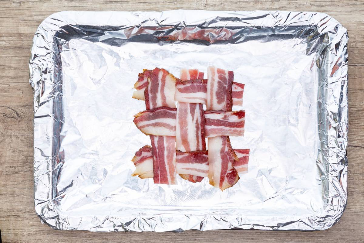 Oven Baked Bacon Weave