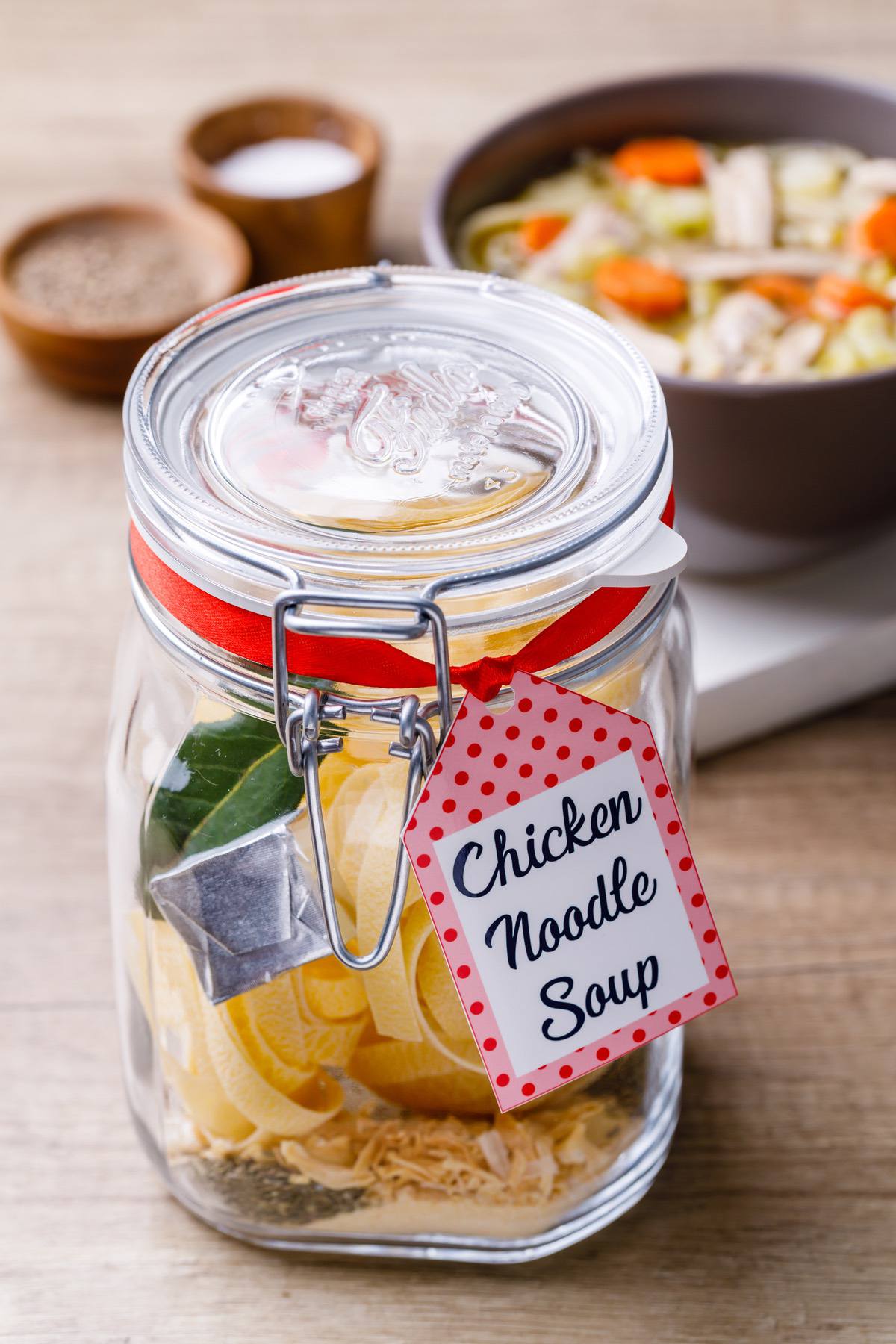 Easy Chicken Noodle Soup Mix in a Jar - Food Storage Moms